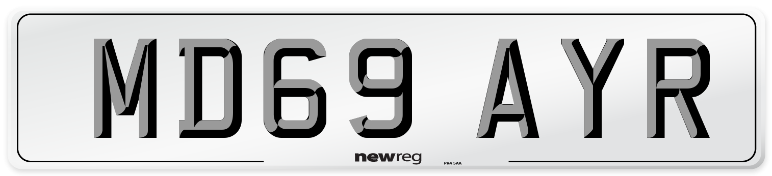 MD69 AYR Number Plate from New Reg